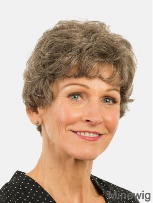 Short Monofilament Layered Brown 8 inch Curly Synthetic Wigs