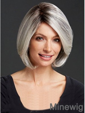 Grey Lady Without Bangs Bobs Human Wigs