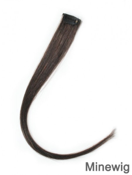 Modern Brown Straight Remy Human Hair Clip In Hair Extensions