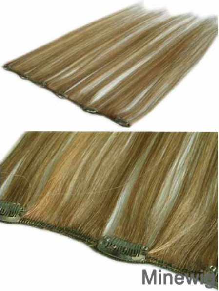 Amazing Blonde Straight Remy Human Hair Clip In Hair Extensions