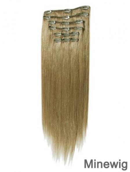 Natural Brown Straight Remy Human Hair Clip In Hair Extensions