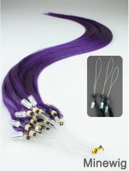 Natural Black Straight Micro Loop Ring Hair Extensions