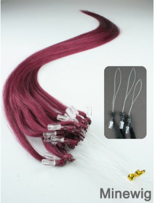 Suitable Red Straight Micro Loop Ring Hair Extensions