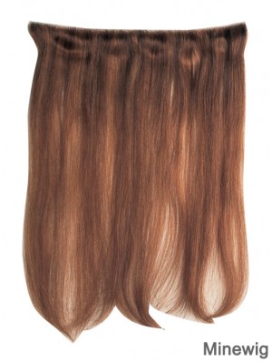 Straight Remy Human Hair Auburn Comfortable Weft Extensions