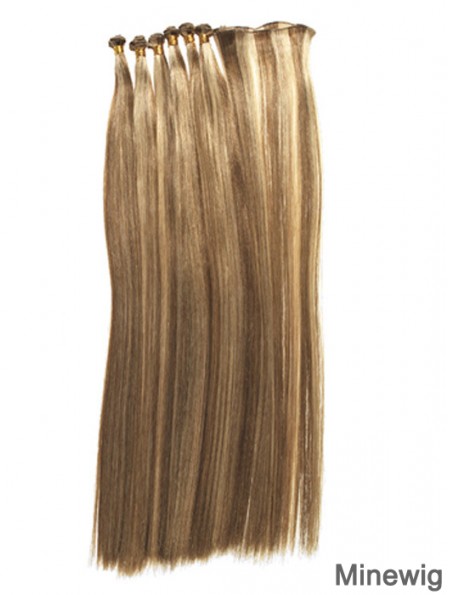 Straight Remy Human Hair Blonde Trendy Weft Extensions