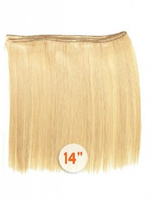 Straight Remy Human Hair Blonde Style Weft Extensions