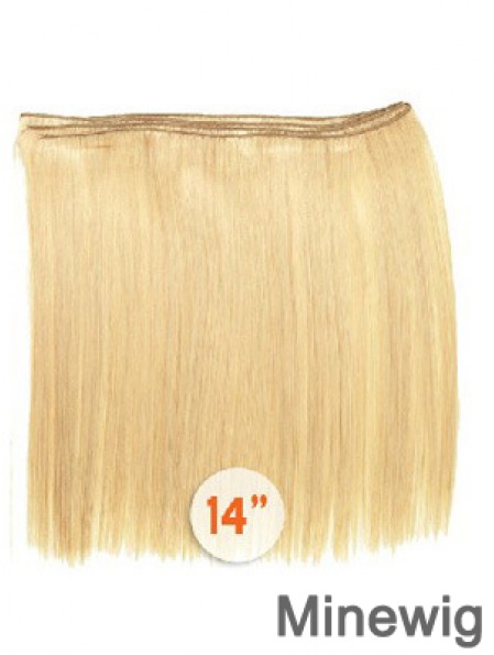 Straight Remy Human Hair Blonde Style Weft Extensions