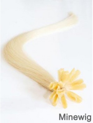 Blonde Straight Ideal Nail/U Tip Hair Extensions