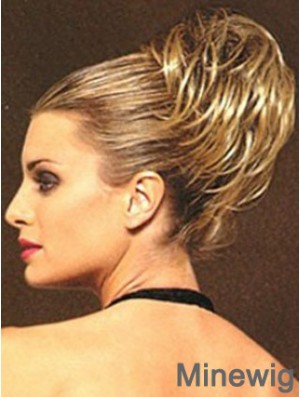 Clip On Hairpieces UK Straight Style Short Length Blonde Color