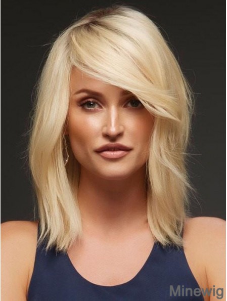 Blonde Layered Wavy 14 inch Buy Human Hair Wigs