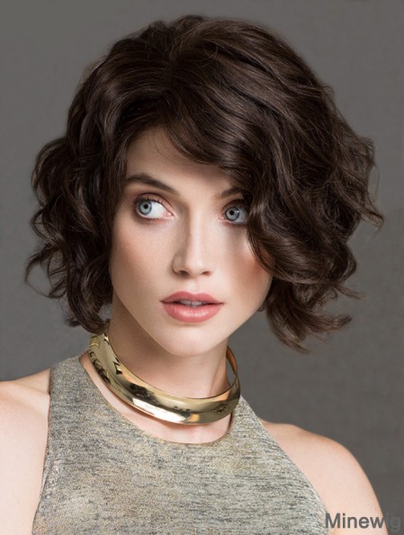 Natural Bob Wig With Remy Human Chin Length 100% Hand Tied