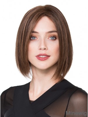 Bob Human Hair Wigs Brown Color Chin Length Bobs Cut