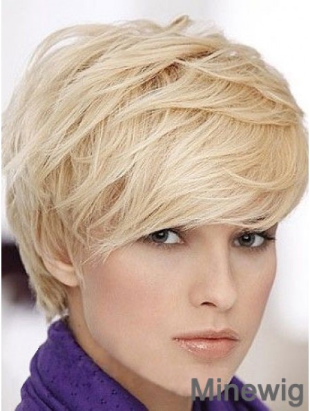 Short Straight Human Hair With Capless Short Length Boycuts