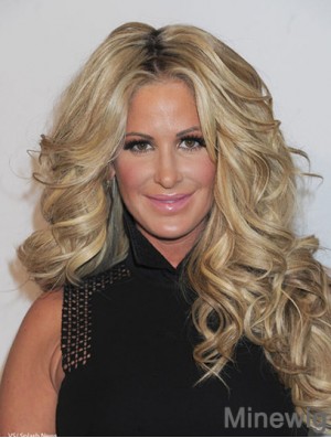 Pop Wigs By Kim Zolciak Curly Style Long Length Blonde Color