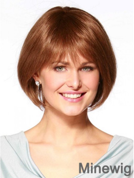 Real Hair Bob Wig Remy Human Bobs Cuts Straight Style Chin Length