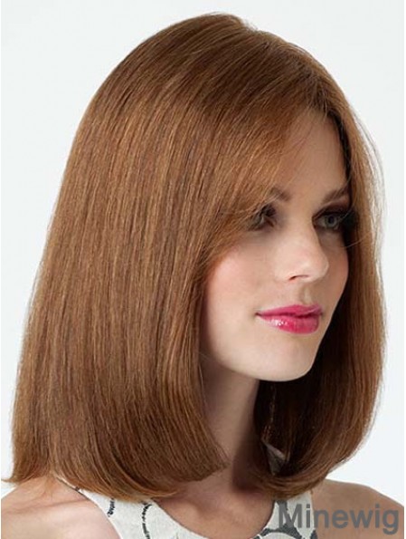 Top Lace Front Straight Shoulder Length Remy Human Lace Wigs 