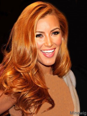 100% Human Hair Blake Lively Wigs Wavy Style Full Lace Cropped Color