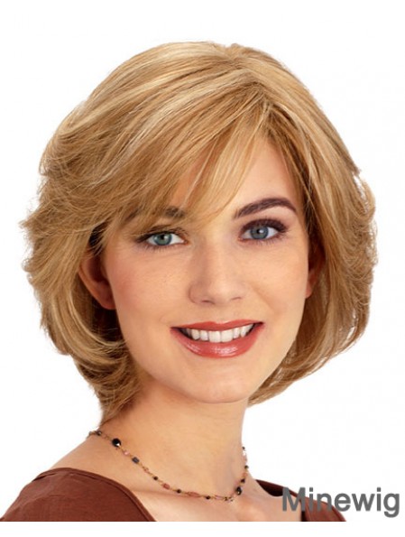 10 inch Blonde Chin Length Layered Wavy Sassy Lace Wigs