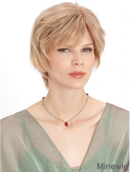 Monofilament Straight Layered Chin Length 8 inch Incredible Human Hair Wigs