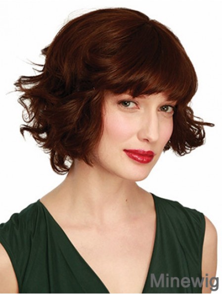 Chin Length Brown Best 10 inch Wavy Bob Wigs