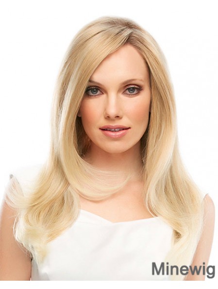 18 inch Blonde Long Layered Straight Designed Lace Wigs