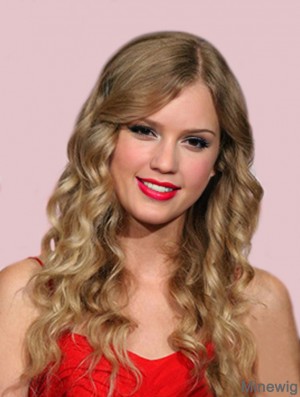 Lace Front Without Bangs Wavy Long Blonde Good Taylor Swift Wigs   