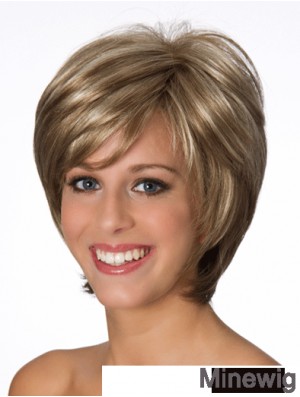 Layered Wavy Blonde 8 inch Real Human Wigs