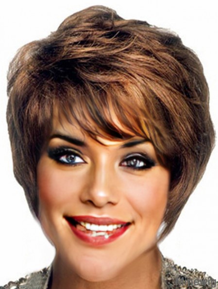 Comfortable Brazilian Capless Wig Layered Short Wavy African Hair