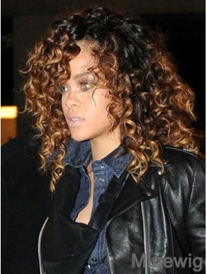 Top Long Brown Kinky Capless Rihanna Wigs