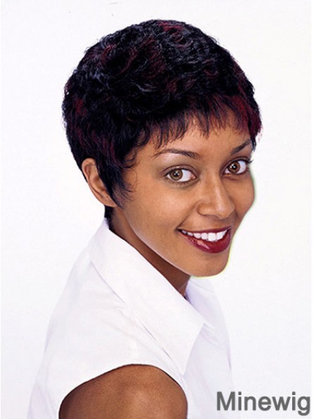 Short Wigs For African American Women Curly Style Auburn Color Bobcuts