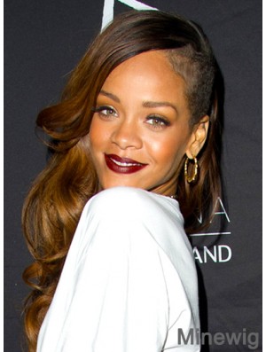 Brazilian 26 inch Brown Long Wavy Capless Rihanna Hair
