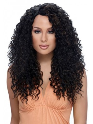 Long Black Kinky Layered Perfect African American Wigs