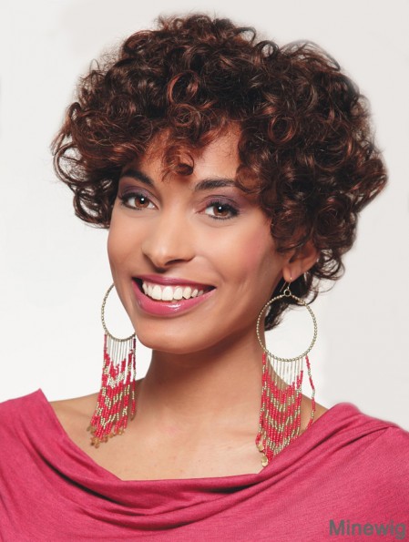 10 inch Auburn Monofilament Wigs For Black Women