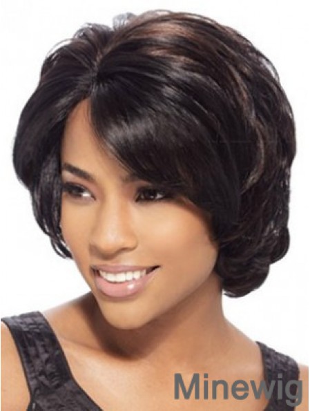 Wavy Layered Chin Length Brown Trendy Lace Front Wigs