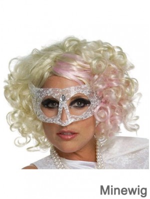 12 inch Discount Chin Length Curly Without Bangs Lady Gaga Wigs