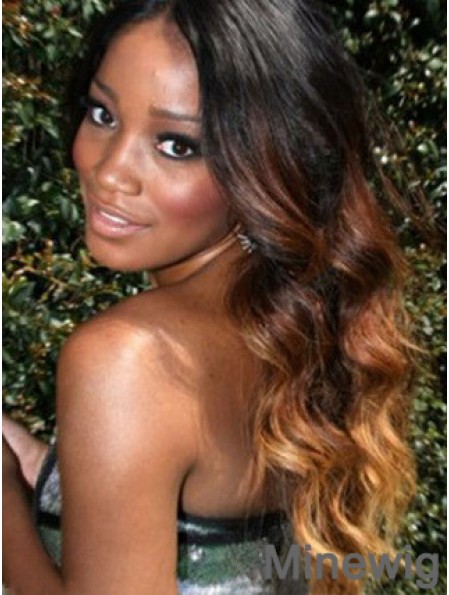 Long Wavy Without Bangs Lace Front 24 inch Incredible Black Women Wigs