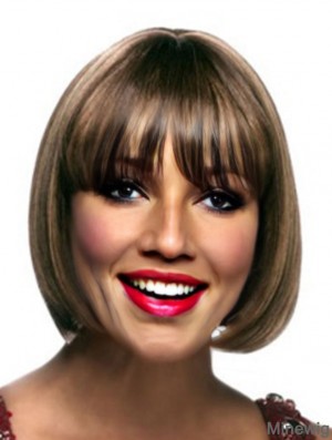 Short Blonde Straight Bobs Designed African American Wigs