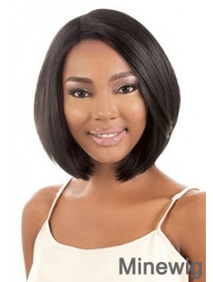 11 inch Chin Length Synthetic Black Bobs Capless Hairsyles For Black Woman