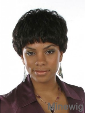 Short Black Wavy Bobs Gorgeous African American Wigs