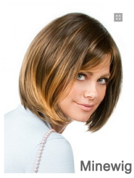 Capless Chin Length Straight Blonde Popular Bob Wigs