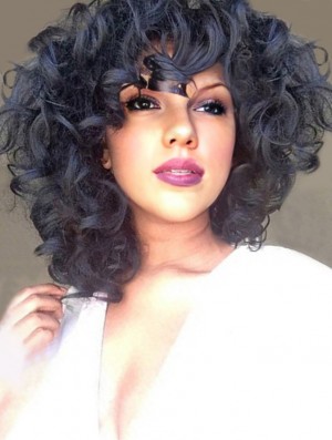 Black Curly 10 inch Capless Synthetic African American Wigs