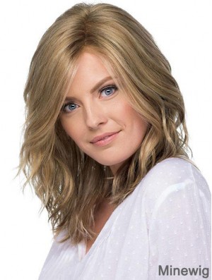 Durable Layered 14 inch Shoulder Length Wavy New Medium Wigs