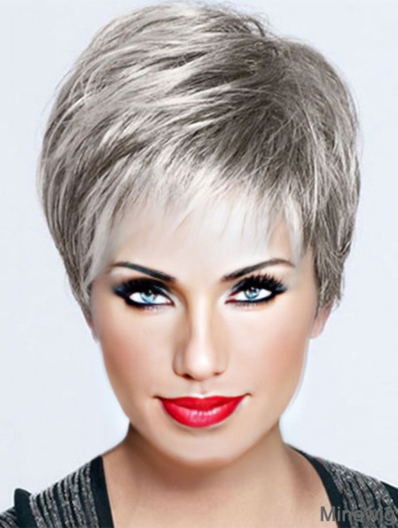 Short Wigs For Lady With Capless Straight Style Cropped Length