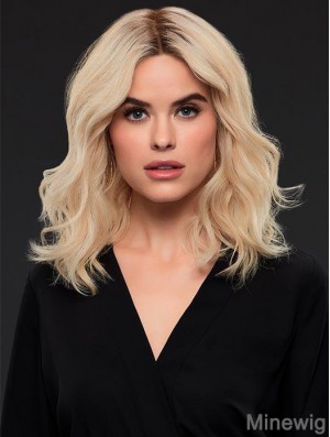 Layered 14 inch Shoulder Length Wavy Style Medium Wigs