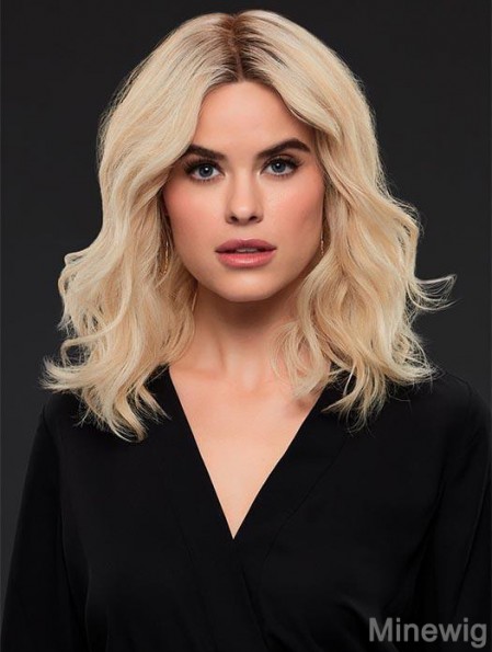 Layered 14 inch Shoulder Length Wavy Style Medium Wigs