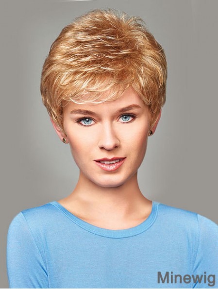 Buy Synthetic With Capless Short Length Blonde Color