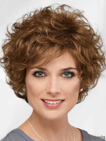 Durable Curly Brown Short 8inch Designed Classic Wigs