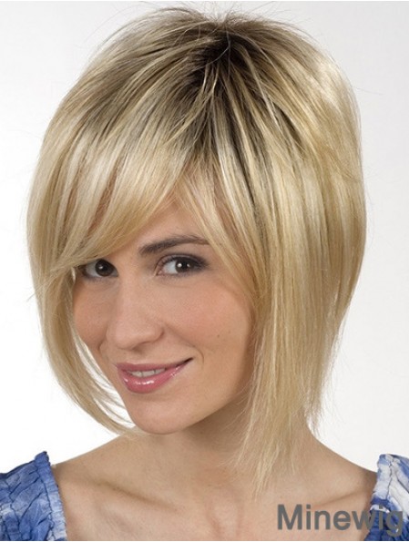 Chin Length Blonde Great 8 inch Straight Bob Wigs