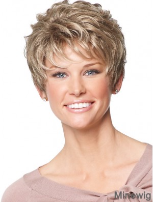 Lace Front Synthetic Wigs With Capless Wavy Style Short Length
