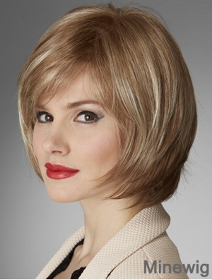 Top Quality Synthetic Wigs With Monofilament Bobs Cut Chin Length